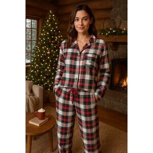 Vineyard Vines Flannel Plaid Pajama Set – Size Small – Holiday Tartan Plaid